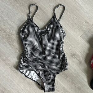 Kona sol gingham full coverage one piece
